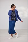 CABLE CARDIGAN - iris blue